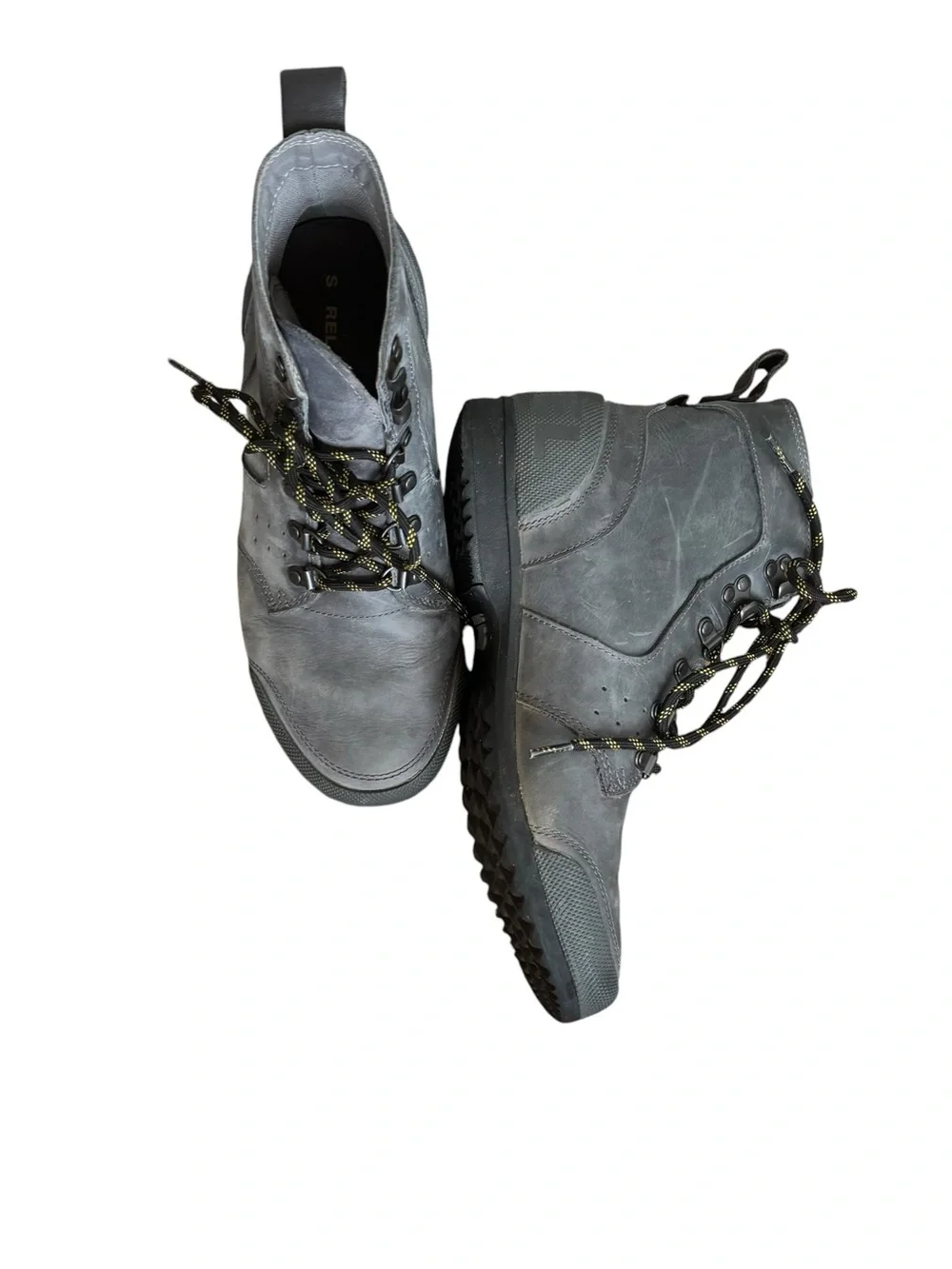Sorel Ankeny Mid High Men's Gray Waterproof Lace-Up Leather Hiking Boots